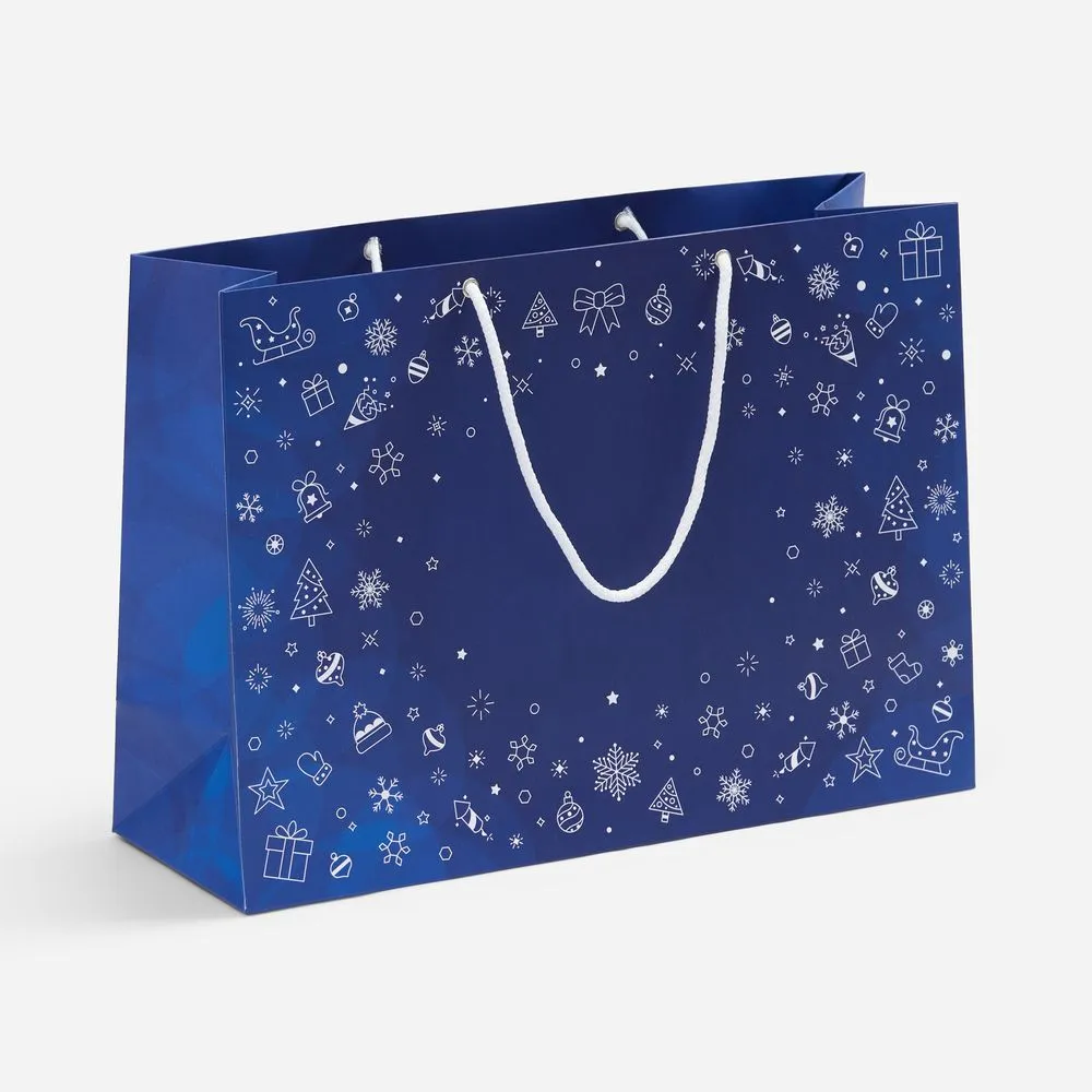 Пакет Snowlace, синий заказать онлайн с вашим дизайном на заказ в Москве и области