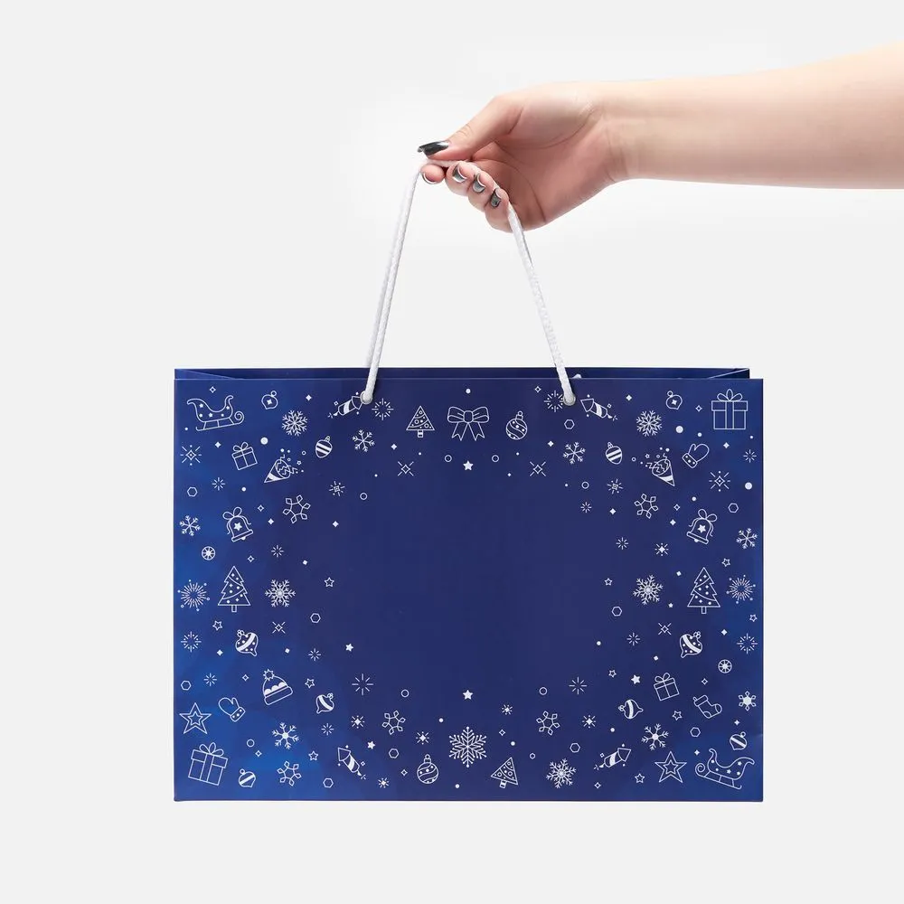 Пакет Snowlace, синий заказать онлайн с вашим дизайном на заказ в Москве и области