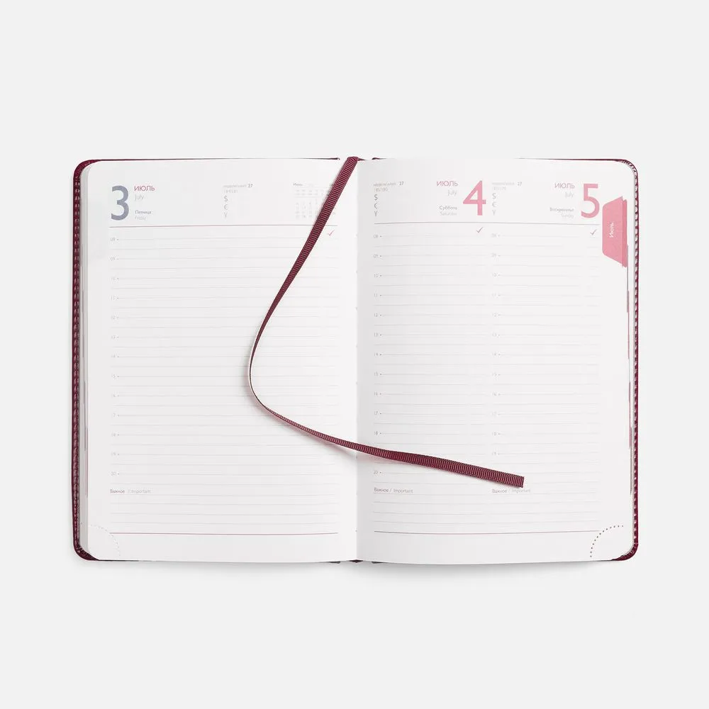 Ежедневник Faro, датированный, бордовый заказать онлайн с вашим дизайном на заказ в Москве и области