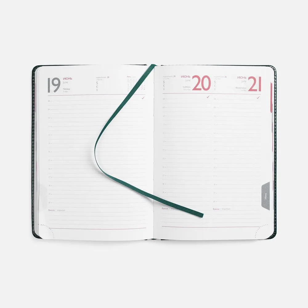Ежедневник Faro, датированный, темно-зеленый заказать онлайн с вашим дизайном на заказ в Москве и области