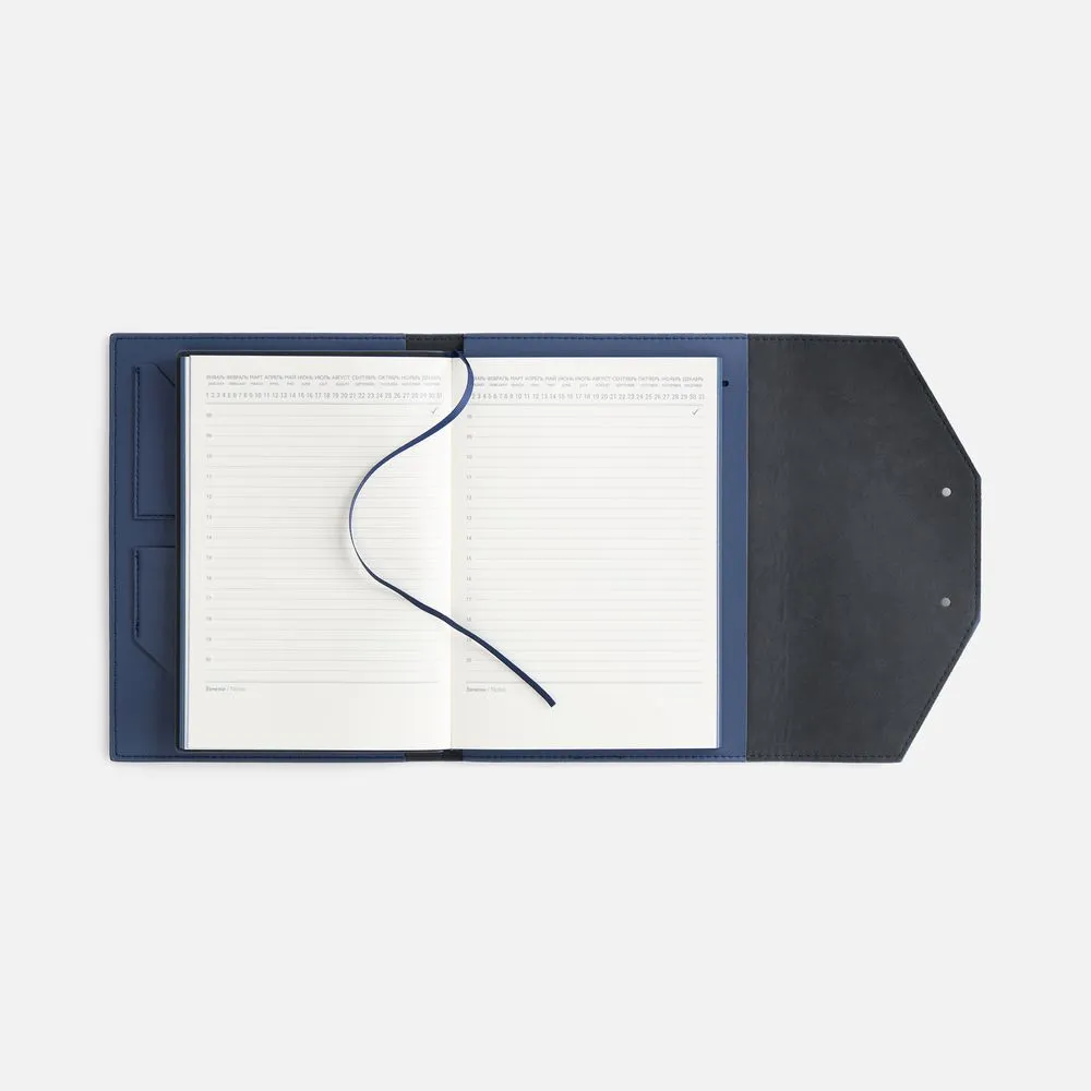 Ежедневник-органайзер Clean Slate, недатированный, синий заказать онлайн с вашим дизайном на заказ в Москве и области