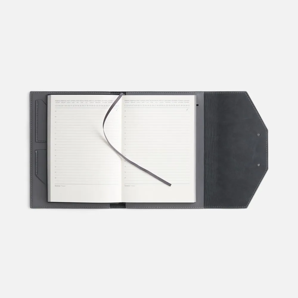 Ежедневник-органайзер Clean Slate, недатированный, серый заказать онлайн с вашим дизайном на заказ в Москве и области
