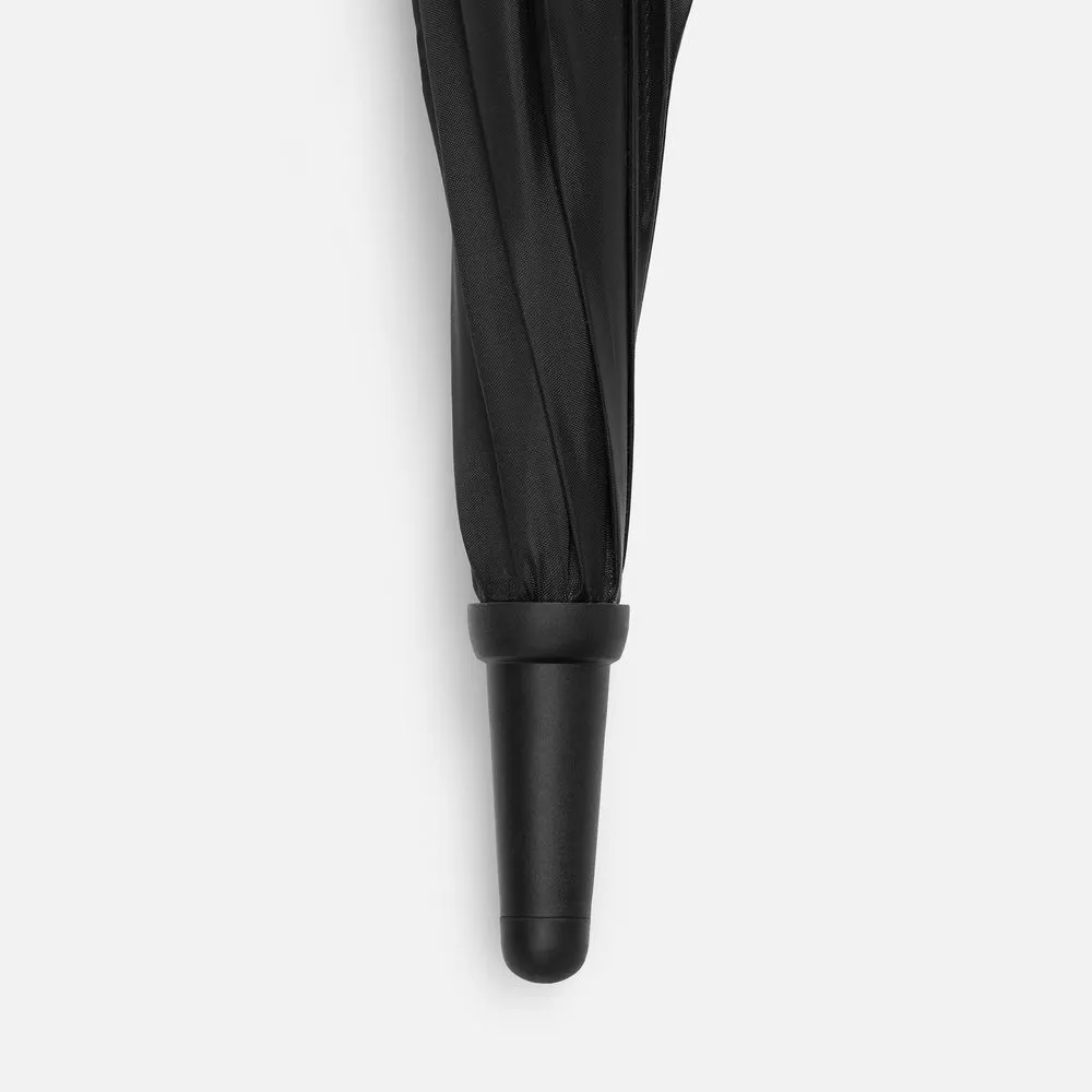 Зонт-трость Hidecolor с цветными спицами, черный с оранжевым заказать онлайн с вашим дизайном на заказ в Москве и области