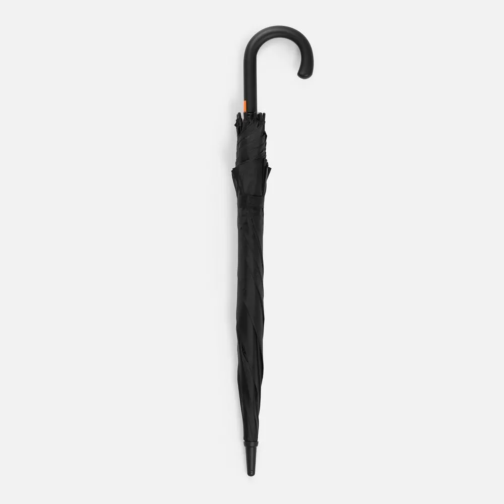Зонт-трость Hidecolor с цветными спицами, черный с оранжевым заказать онлайн с вашим дизайном на заказ в Москве и области