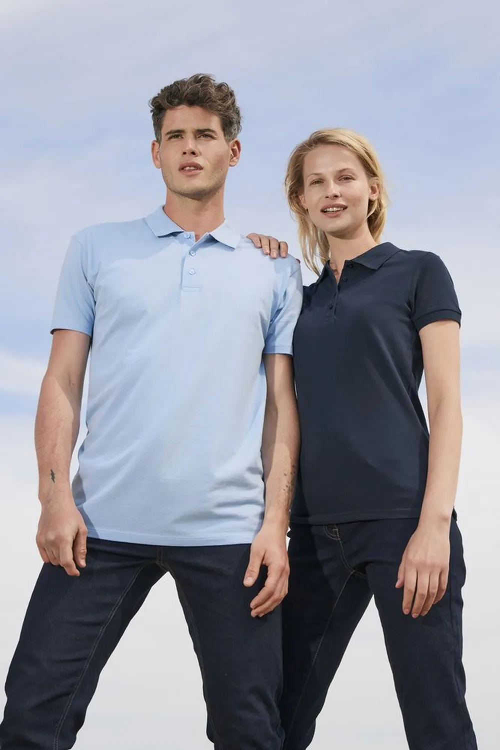 Рубашка поло женская Passion 170 голубая, размер XL заказать онлайн с вашим дизайном на заказ в Москве и области