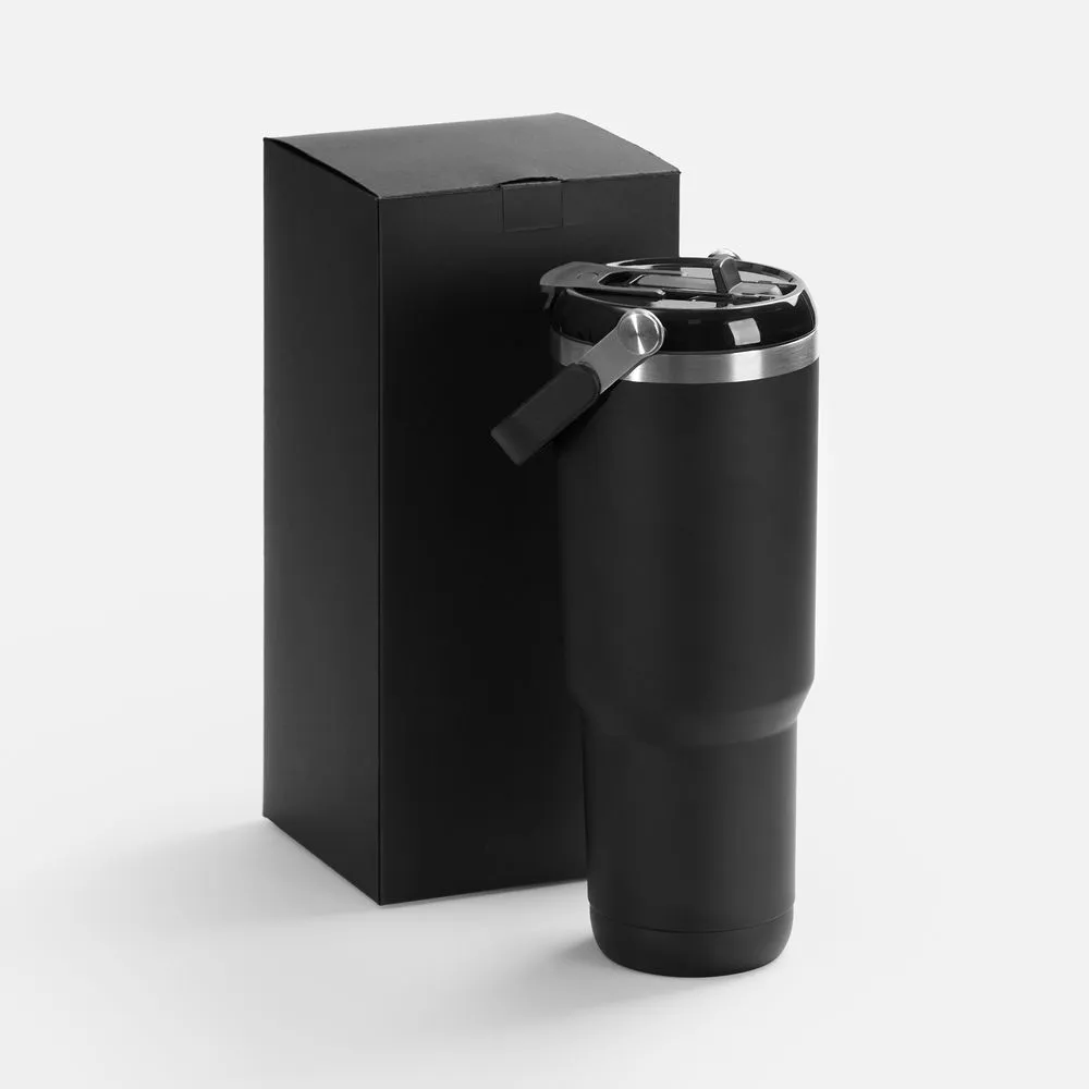 Термостакан Big Boss, черный заказать онлайн с вашим дизайном на заказ в Москве и области