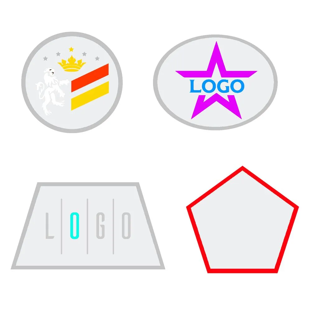 Шеврон из габардина Gabo L, белый заказать онлайн с вашим дизайном на заказ в Москве и области