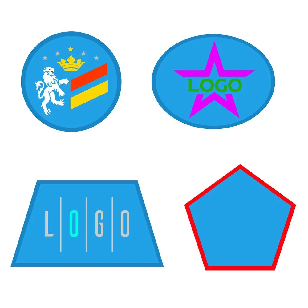 Шеврон из габардина Gabo L, голубой заказать онлайн с вашим дизайном на заказ в Москве и области