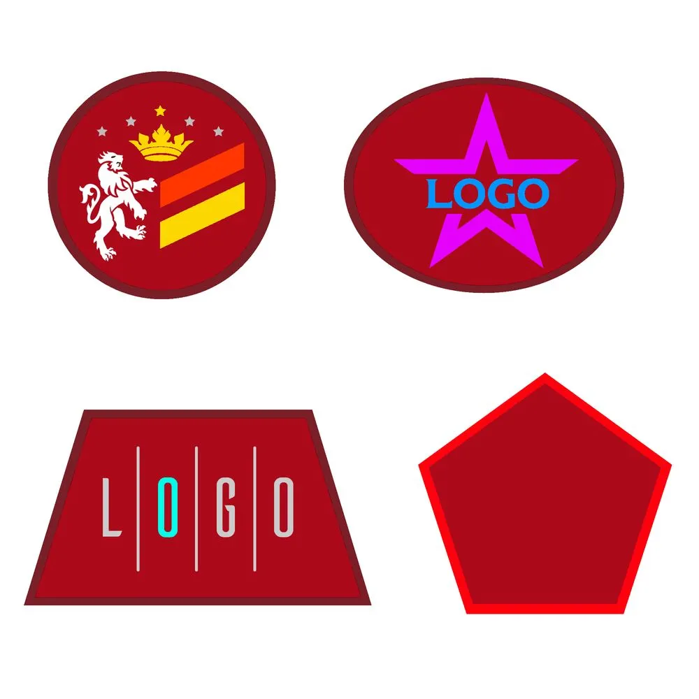 Шеврон из габардина Gabo L, красный заказать онлайн с вашим дизайном на заказ в Москве и области