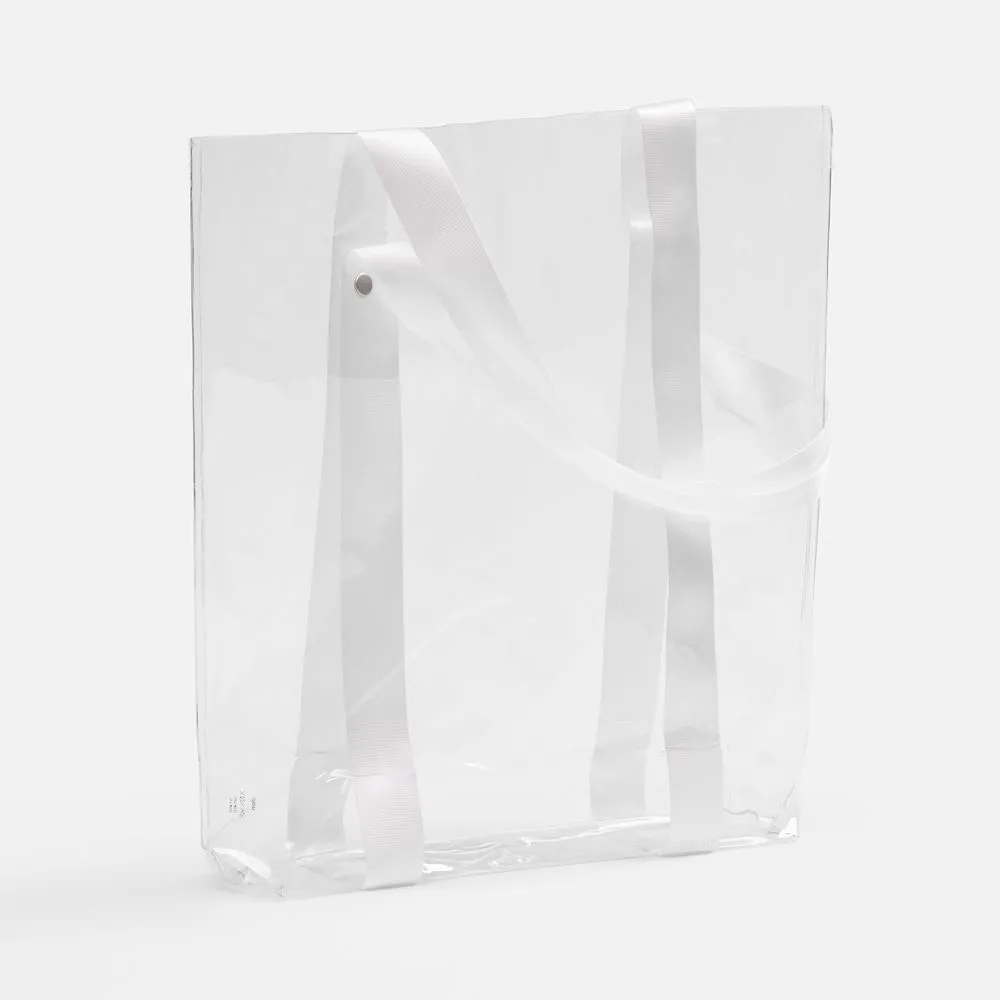 Шопер Clear Fest, ver.2, прозрачный с белыми ручками заказать онлайн с вашим дизайном на заказ в Москве и области