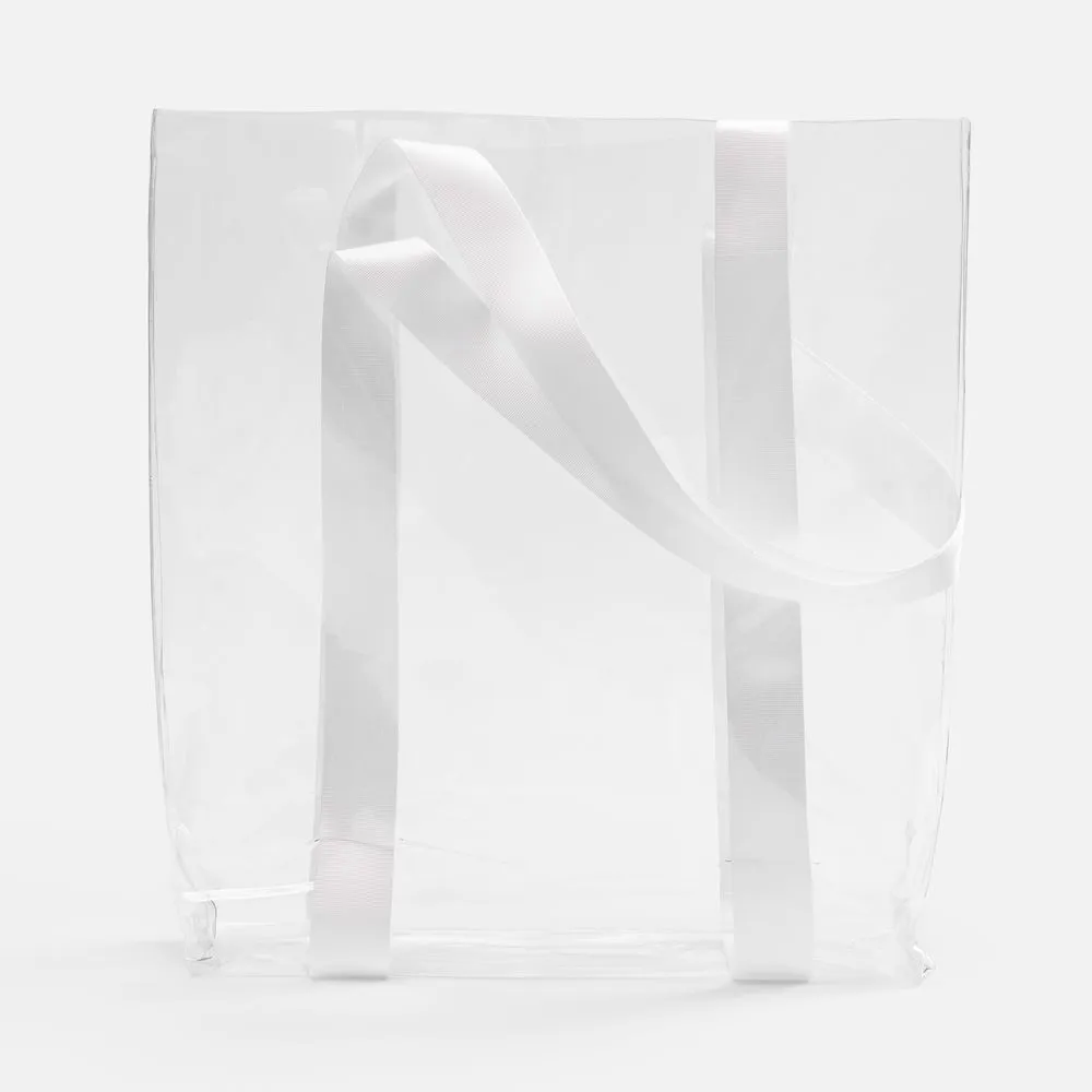 Шопер Clear Fest, ver.2, прозрачный с белыми ручками заказать онлайн с вашим дизайном на заказ в Москве и области