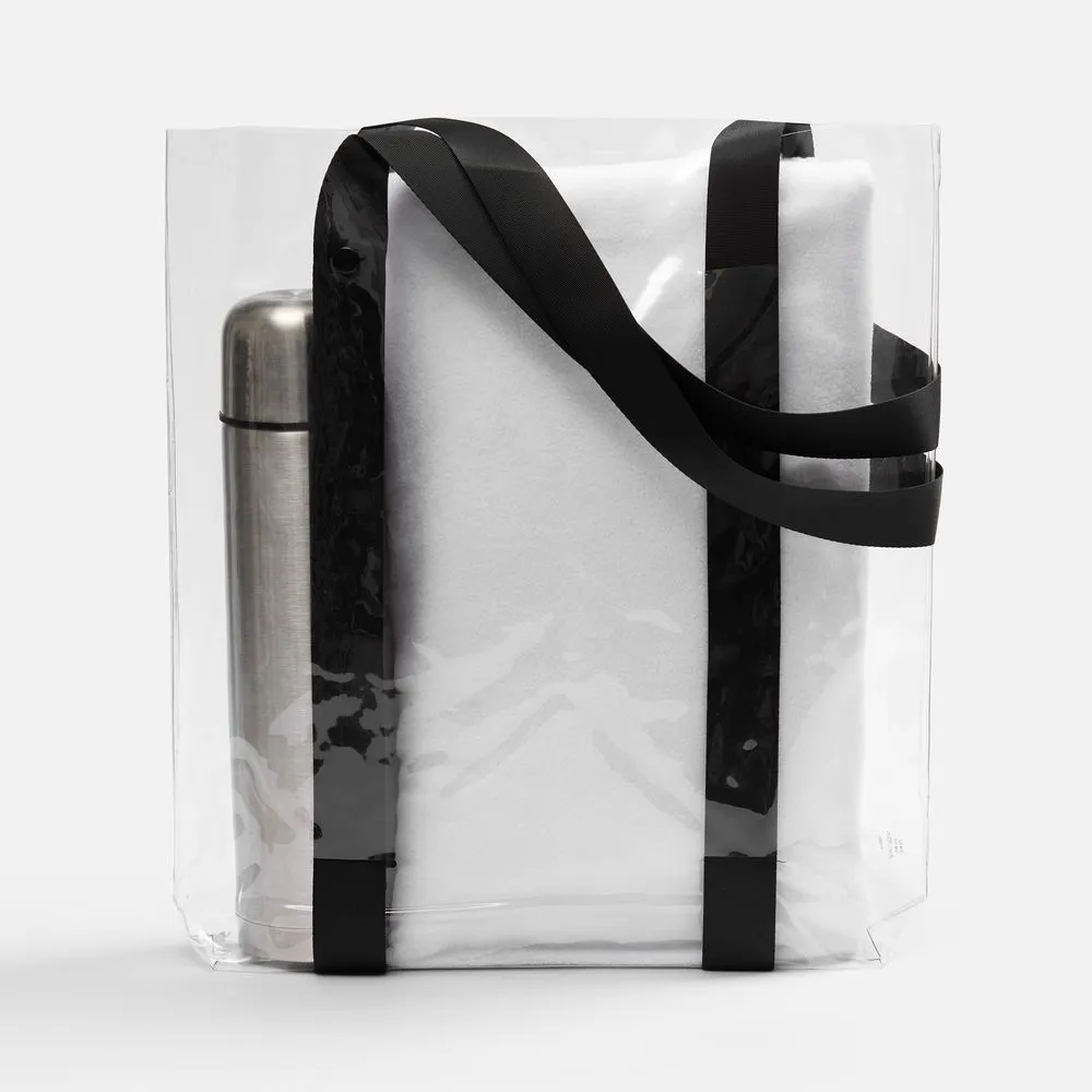 Шопер Clear Fest, ver.2, прозрачный с черными ручками заказать онлайн с вашим дизайном на заказ в Москве и области