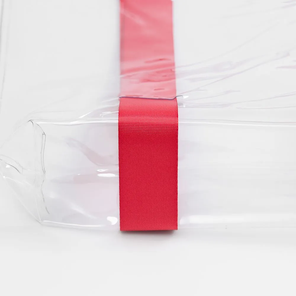 Шопер Clear Fest, ver.2, прозрачный с красными ручками заказать онлайн с вашим дизайном на заказ в Москве и области