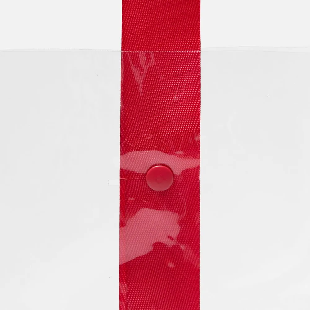 Шопер Clear Fest, ver.2, прозрачный с красными ручками заказать онлайн с вашим дизайном на заказ в Москве и области