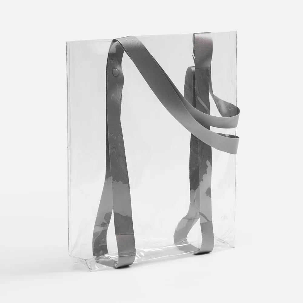 Шопер Clear Fest, ver.2, прозрачный с серыми ручками заказать онлайн с вашим дизайном на заказ в Москве и области