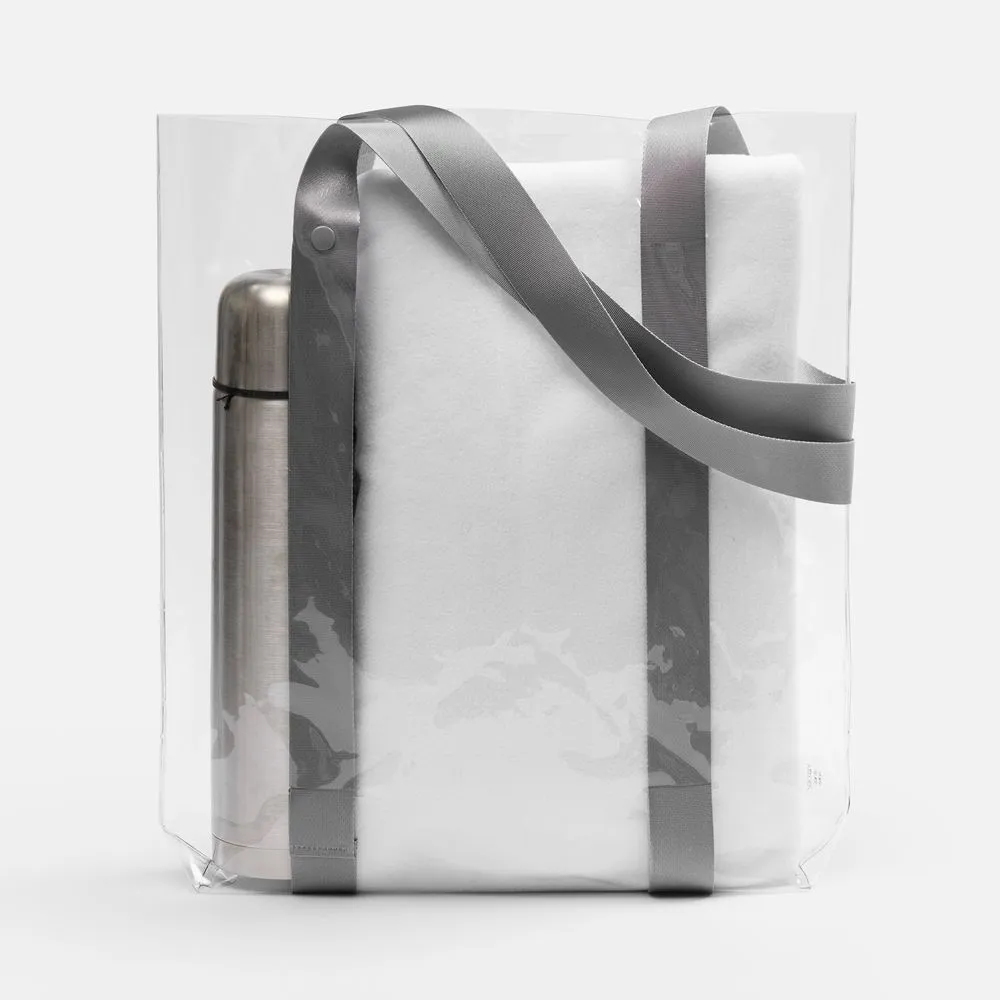 Шопер Clear Fest, ver.2, прозрачный с серыми ручками заказать онлайн с вашим дизайном на заказ в Москве и области