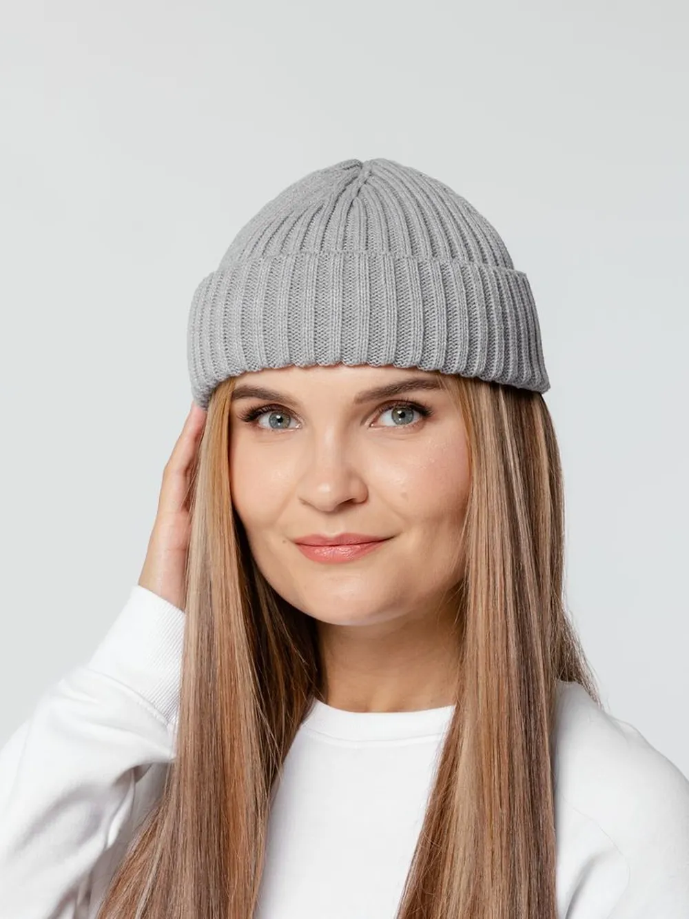 Шапка Hipsta, серебрито-серый меланж заказать онлайн с вашим дизайном на заказ в Москве и области