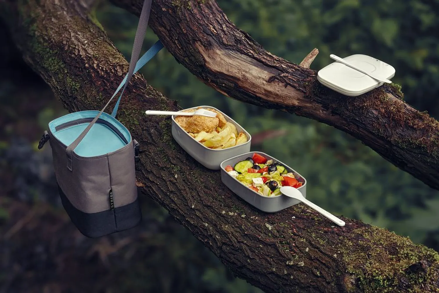 Набор ланчбоксов в термосумке Takk Mamma, бирюзовый заказать онлайн с вашим дизайном на заказ в Москве и области