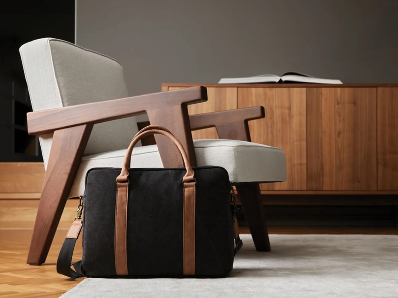 Сумка для ноутбука Bosler, черная заказать онлайн с вашим дизайном на заказ в Москве и области