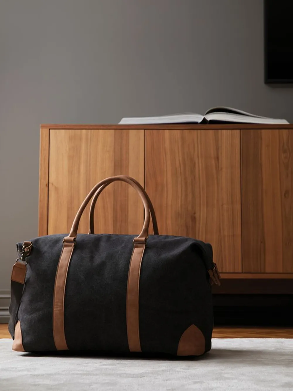 Дорожная сумка Bosler, черная заказать онлайн с вашим дизайном на заказ в Москве и области