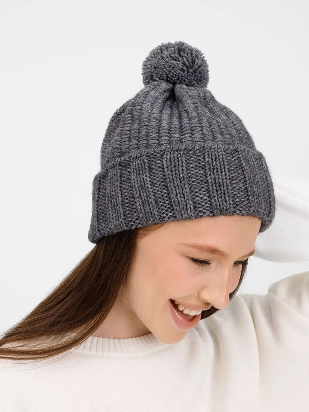 Шапка Frissonelle, серый меланж заказать онлайн с вашим дизайном на заказ в Москве и области