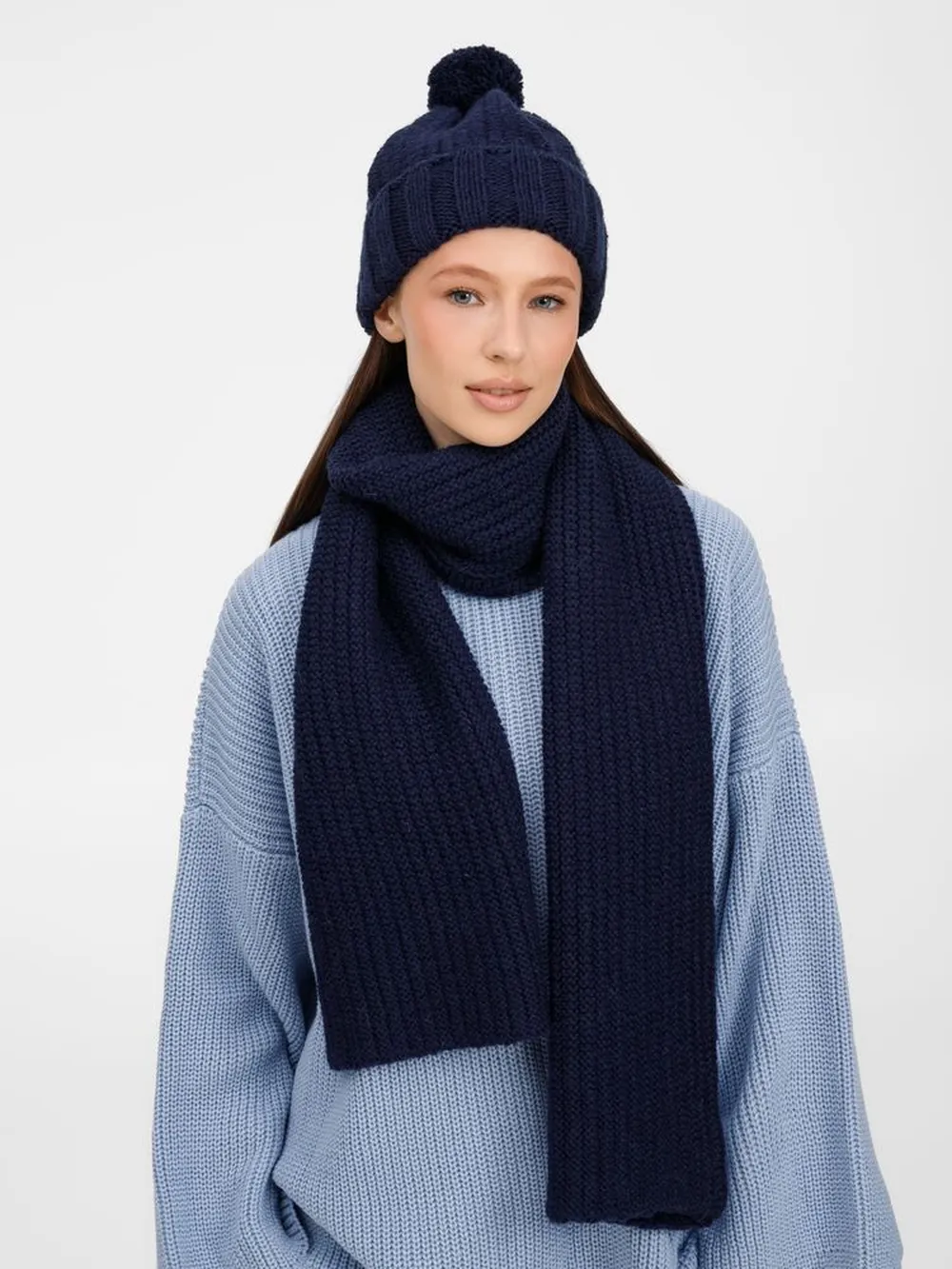 Шапка Frissonelle, темно-синяя заказать онлайн с вашим дизайном на заказ в Москве и области