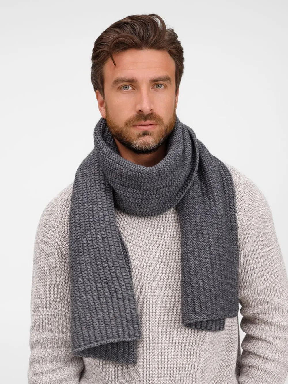 Шарф Frissonelle, серый меланж заказать онлайн с вашим дизайном на заказ в Москве и области