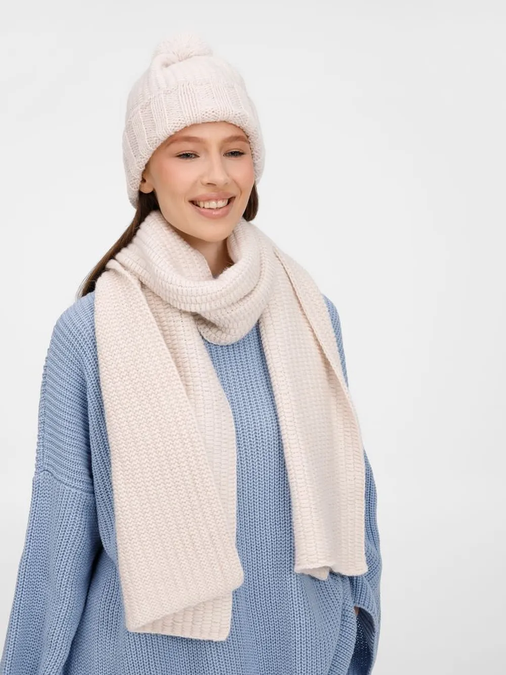 Шарф Frissonelle, жемчужно-белый заказать онлайн с вашим дизайном на заказ в Москве и области