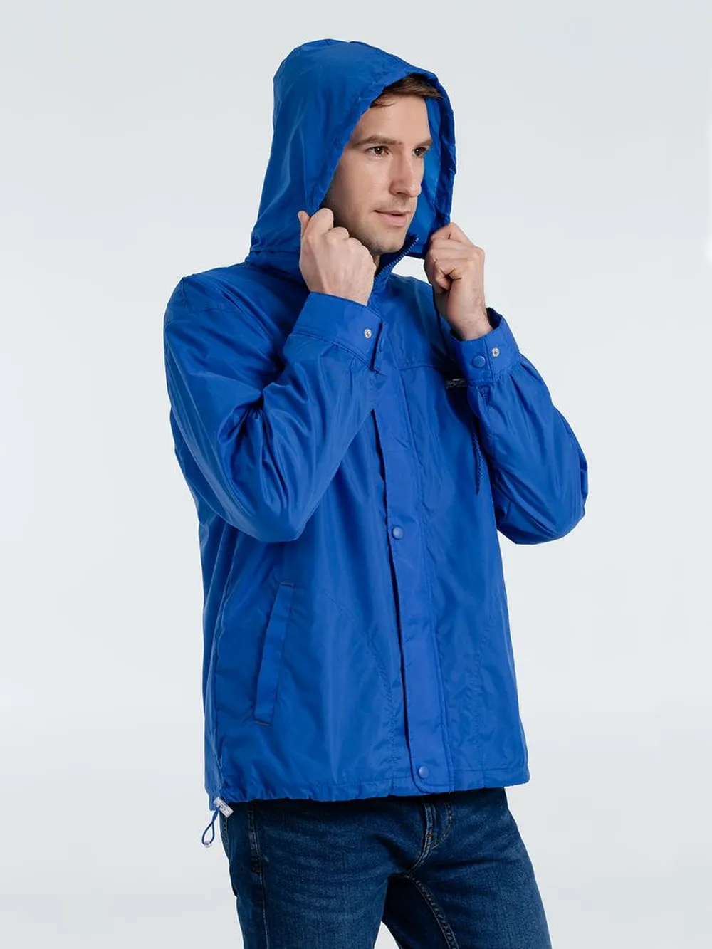 Ветровка мужская Mistral 210 ярко-синяя (royal), размер M заказать онлайн с вашим дизайном на заказ в Москве и области