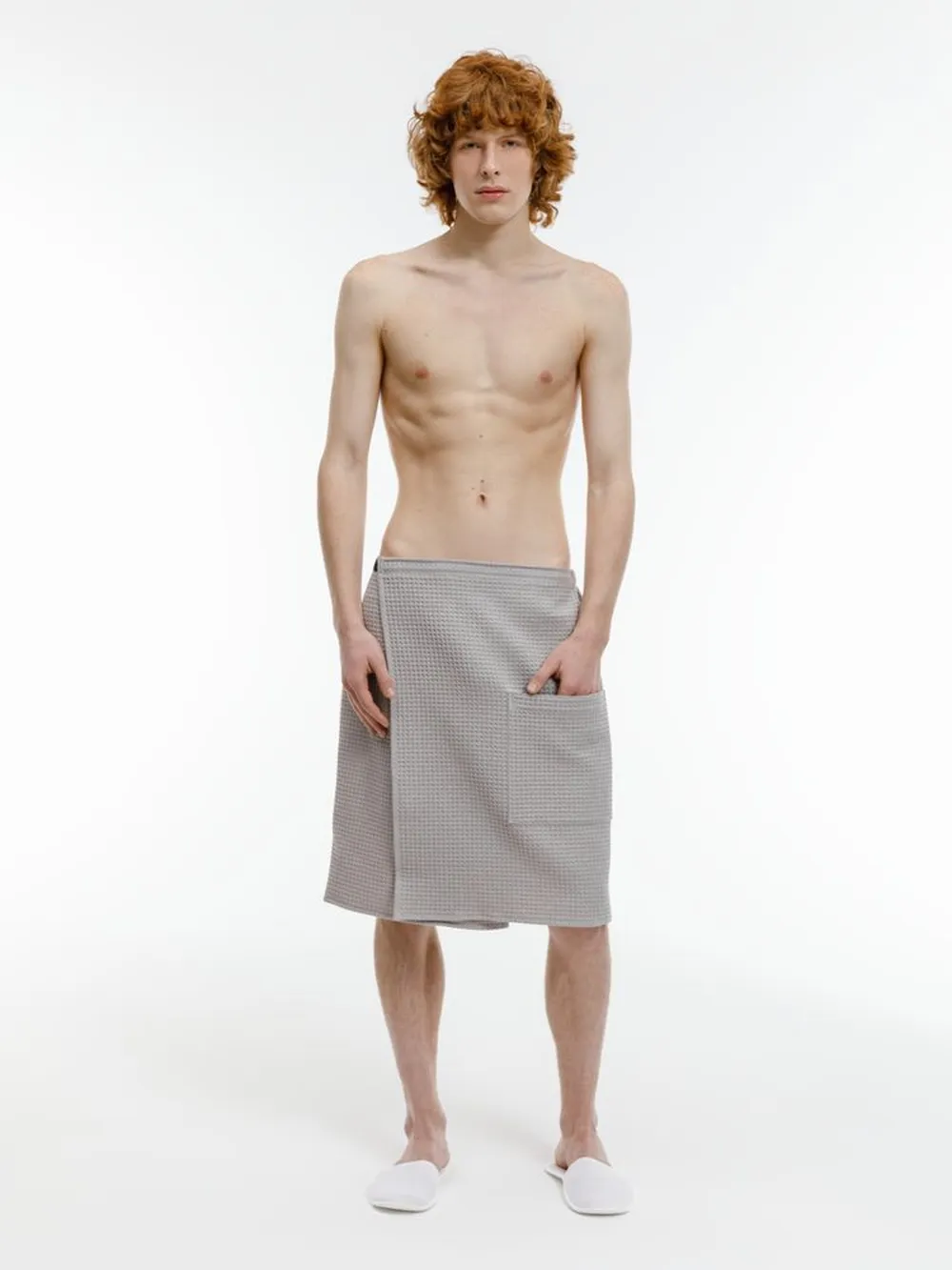 Банный набор Heat Therapy ver.2, мужской, светло-серый заказать онлайн с вашим дизайном на заказ в Москве и области