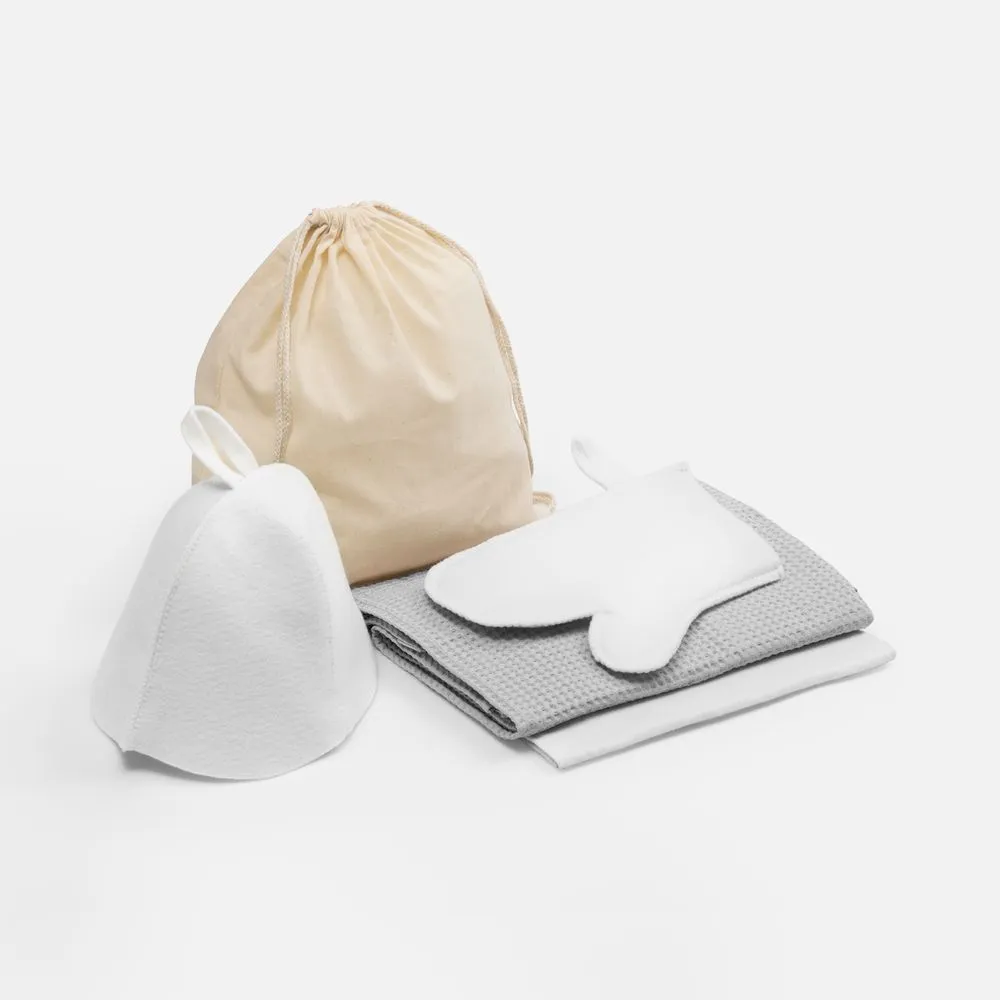 Банный набор Heat Therapy ver.2, женский, светло-серый заказать онлайн с вашим дизайном на заказ в Москве и области