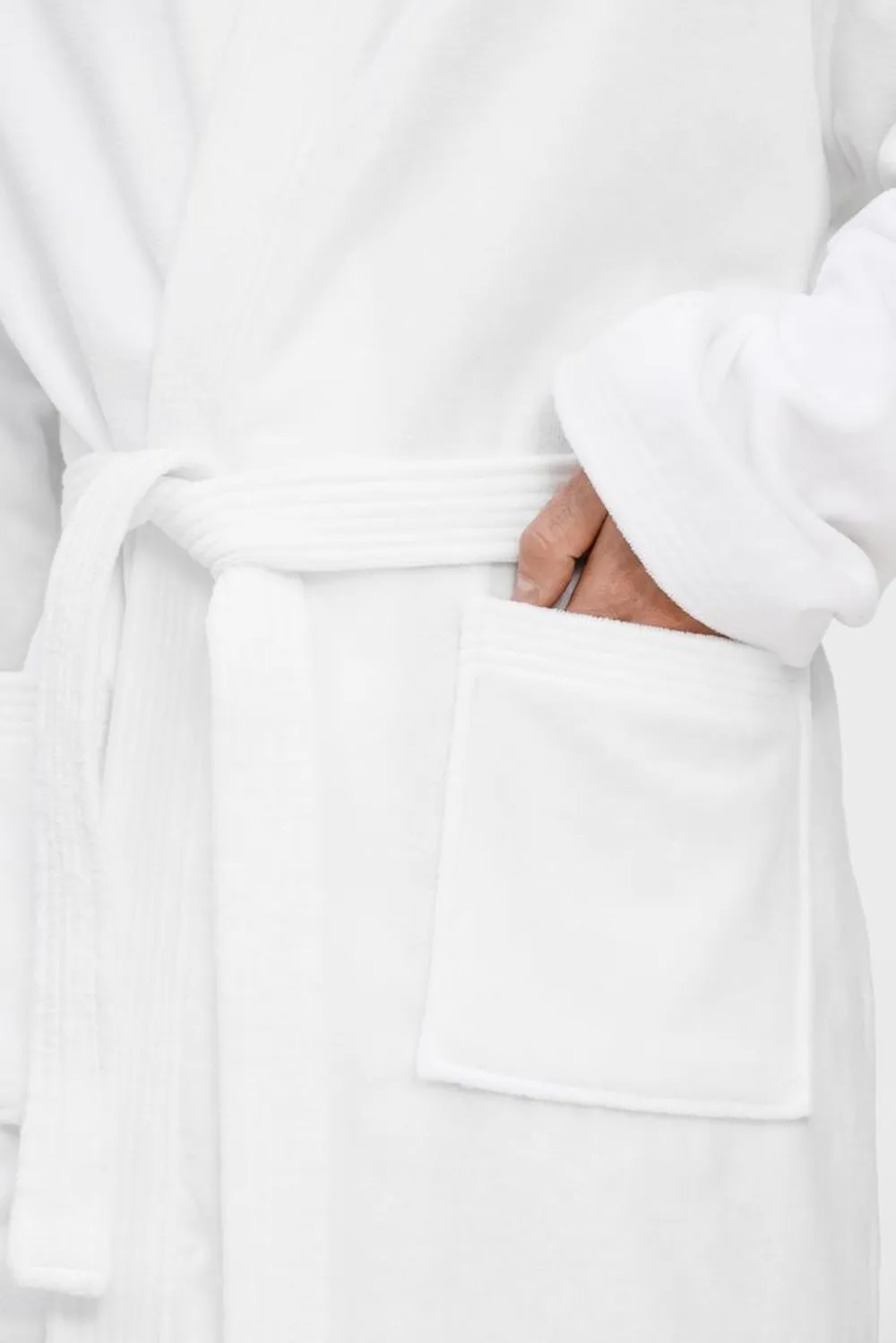 Халат махровый Aeris, белый заказать онлайн с вашим дизайном на заказ в Москве и области