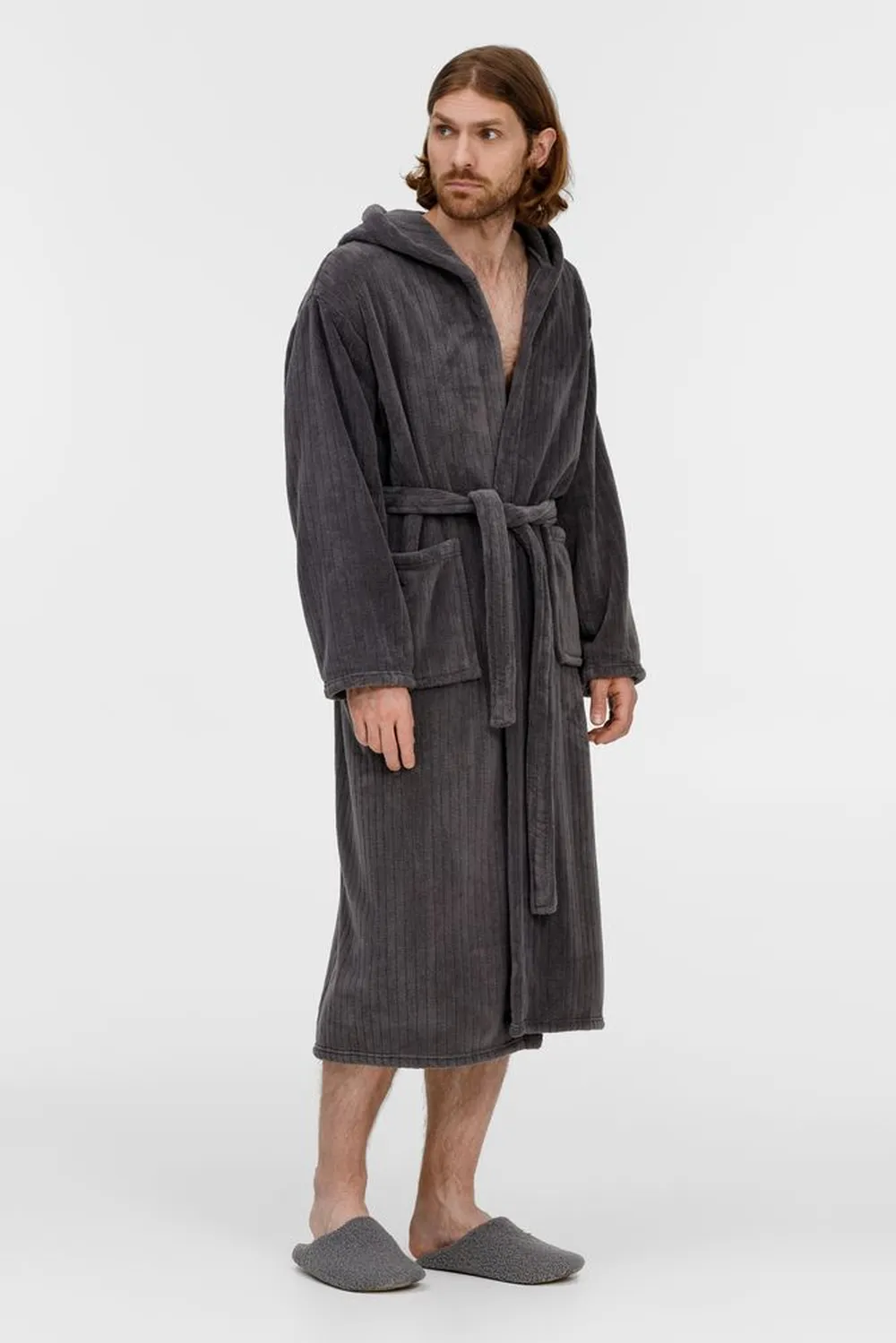 Халат флисовый Magic Mantle, темно-серый, размер XL/XXL заказать онлайн с вашим дизайном на заказ в Москве и области