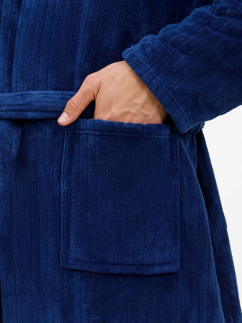 Халат флисовый Magic Mantle, темно-синий заказать онлайн с вашим дизайном на заказ в Москве и области