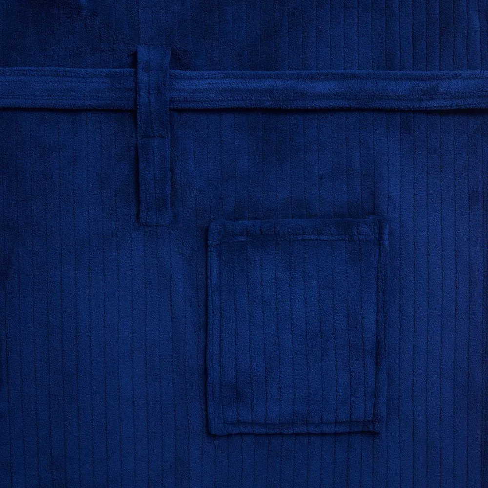 Халат флисовый Magic Mantle, темно-синий заказать онлайн с вашим дизайном на заказ в Москве и области