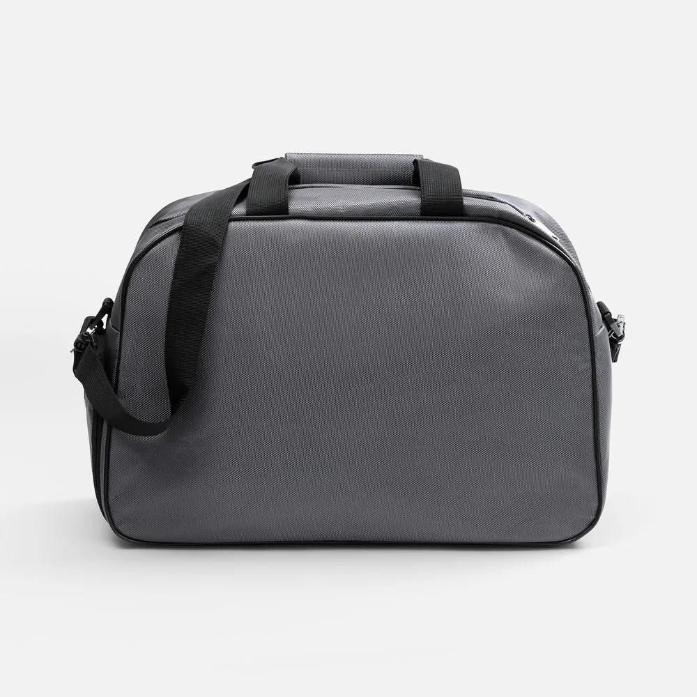 Спортивная сумка Atlantes, светло-серая с черным заказать онлайн с вашим дизайном на заказ в Москве и области