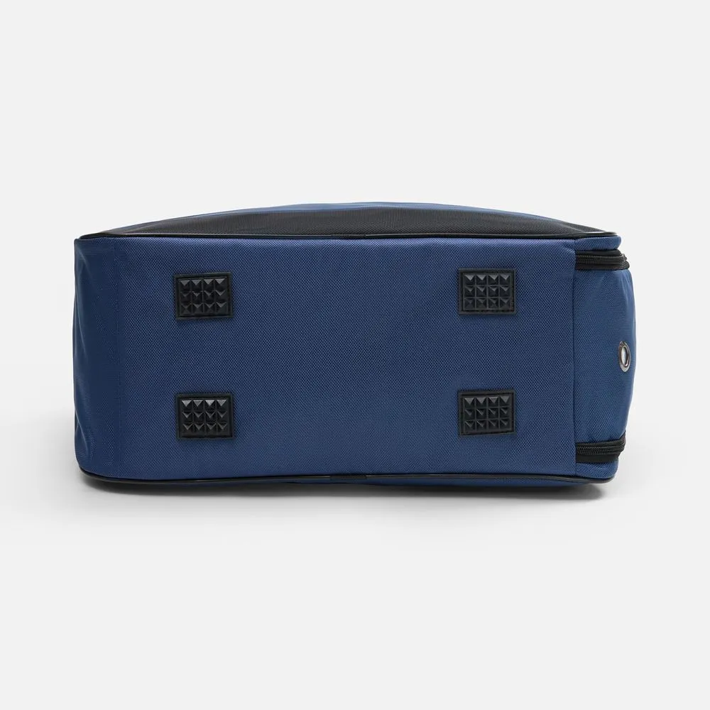 Спортивная сумка Atlantes, темно-синяя с черным заказать онлайн с вашим дизайном на заказ в Москве и области