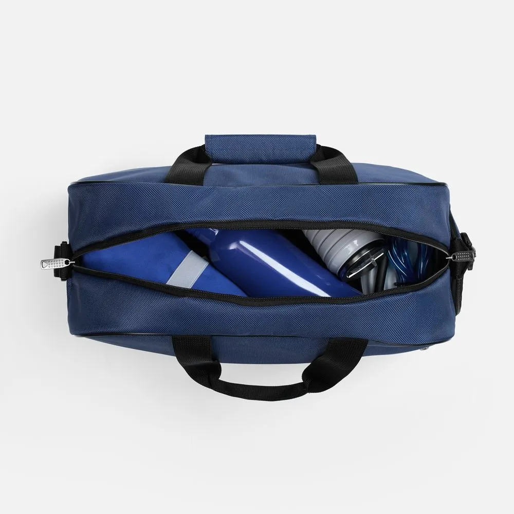 Спортивная сумка Atlantes, темно-синяя с черным заказать онлайн с вашим дизайном на заказ в Москве и области