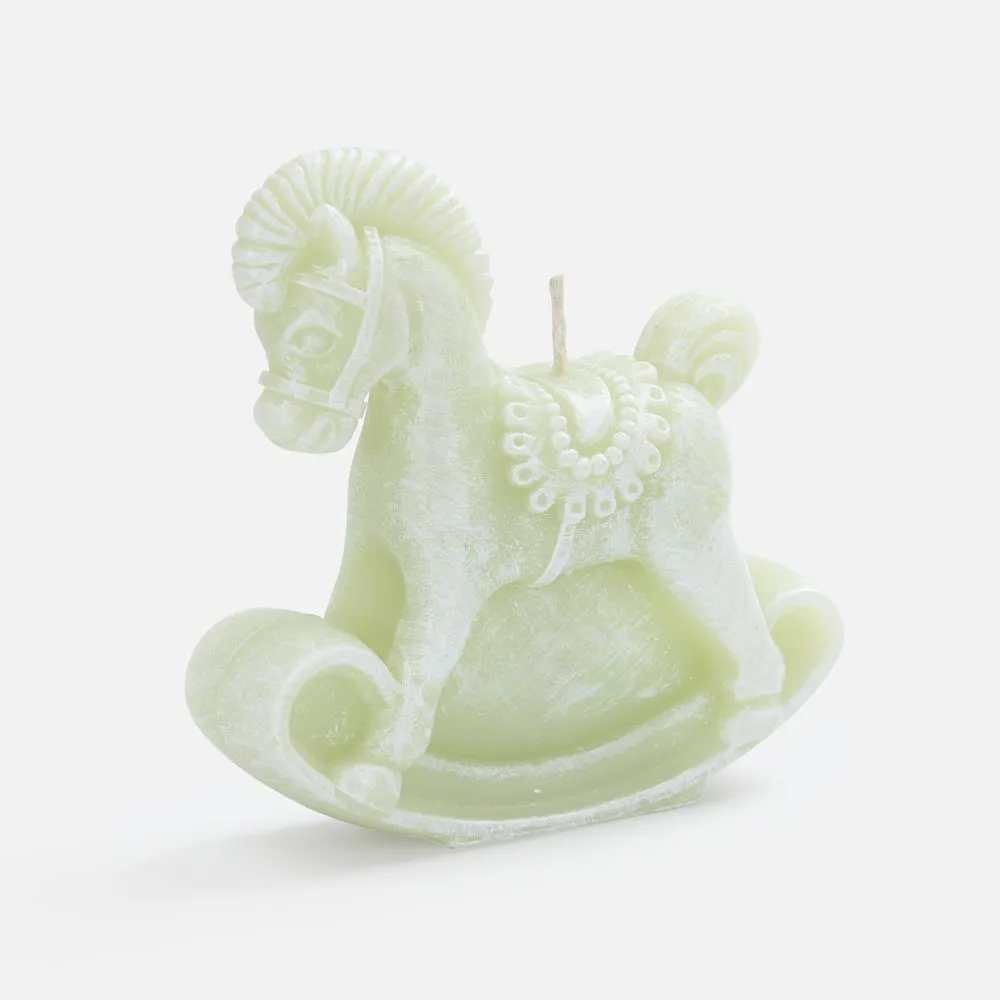 Свеча фигурная «Лошадка-качалка», светло-зеленая заказать онлайн с вашим дизайном на заказ в Москве и области