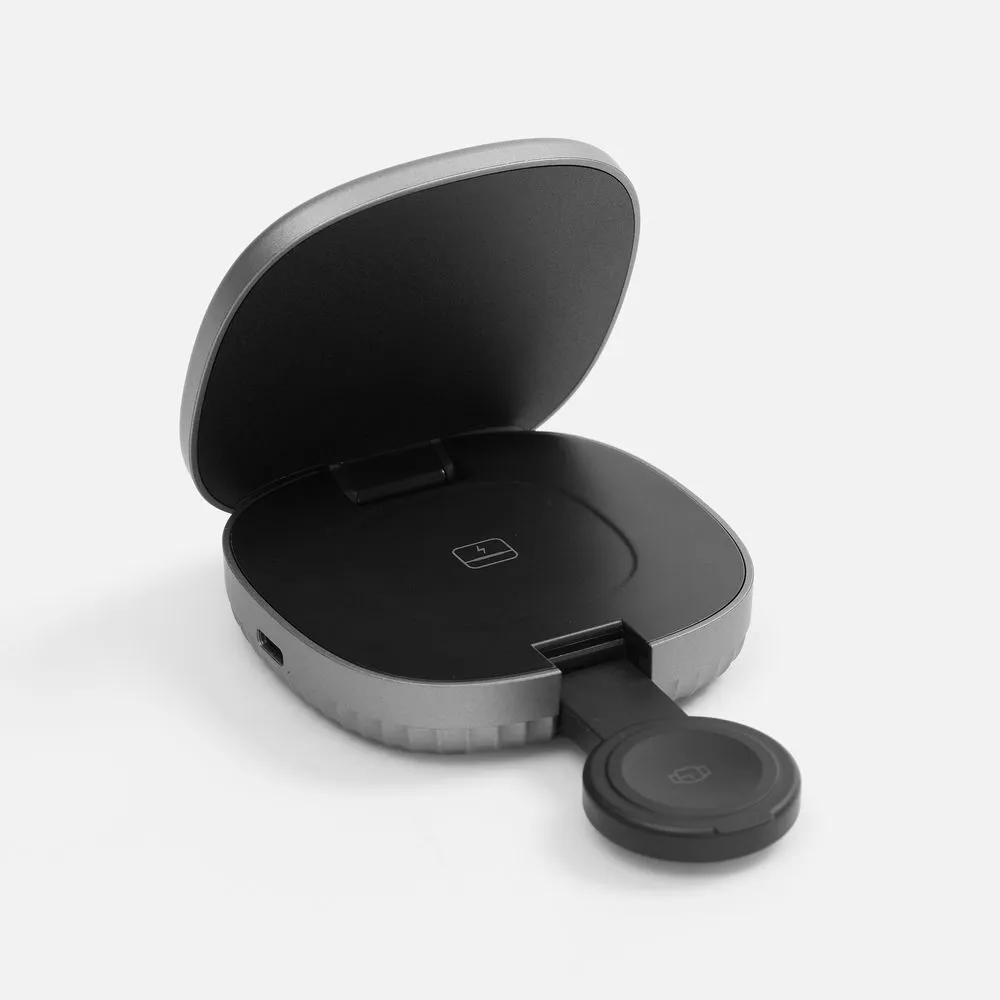 Складная станция беспроводной зарядки flowPad, серая заказать онлайн с вашим дизайном на заказ в Москве и области