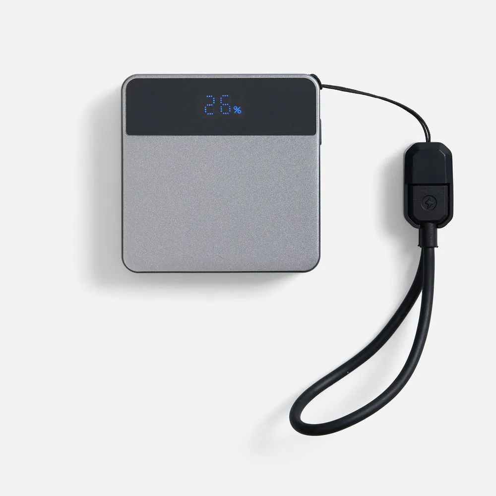 Внешний аккумулятор с беспроводной зарядкой Aura Power 5000 мАч, серый заказать онлайн с вашим дизайном на заказ в Москве и области