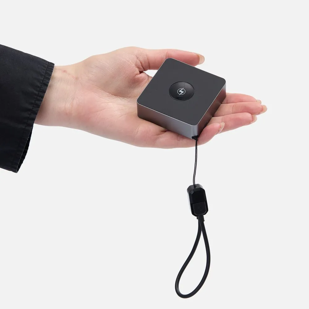 Внешний аккумулятор с беспроводной зарядкой Aura Power 5000 мАч, серый заказать онлайн с вашим дизайном на заказ в Москве и области