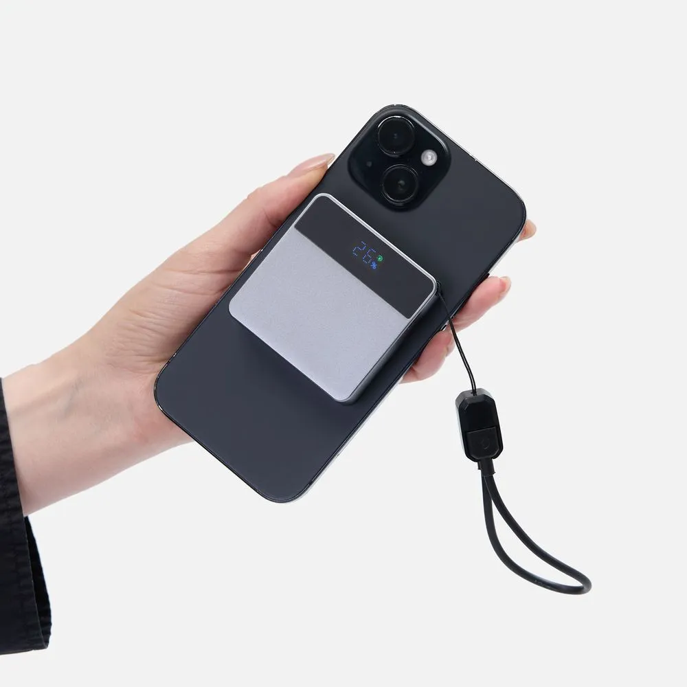 Внешний аккумулятор с беспроводной зарядкой Aura Power 5000 мАч, серый заказать онлайн с вашим дизайном на заказ в Москве и области