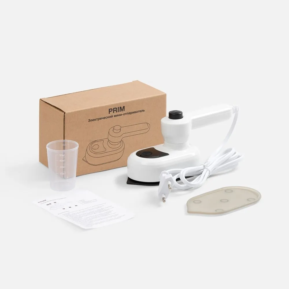 Мини-отпариватель Prim, белый заказать онлайн с вашим дизайном на заказ в Москве и области