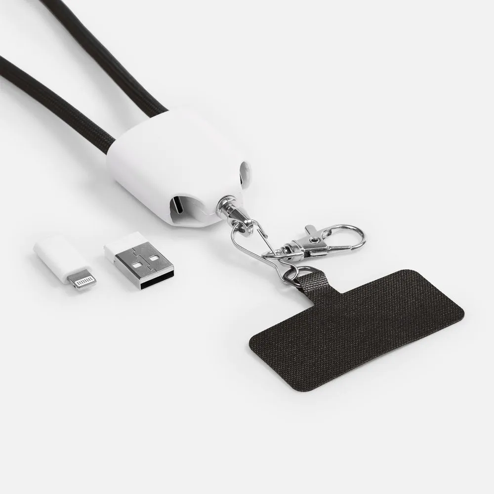 Кабель-ланьярд energyFlex Pro, черный заказать онлайн с вашим дизайном на заказ в Москве и области