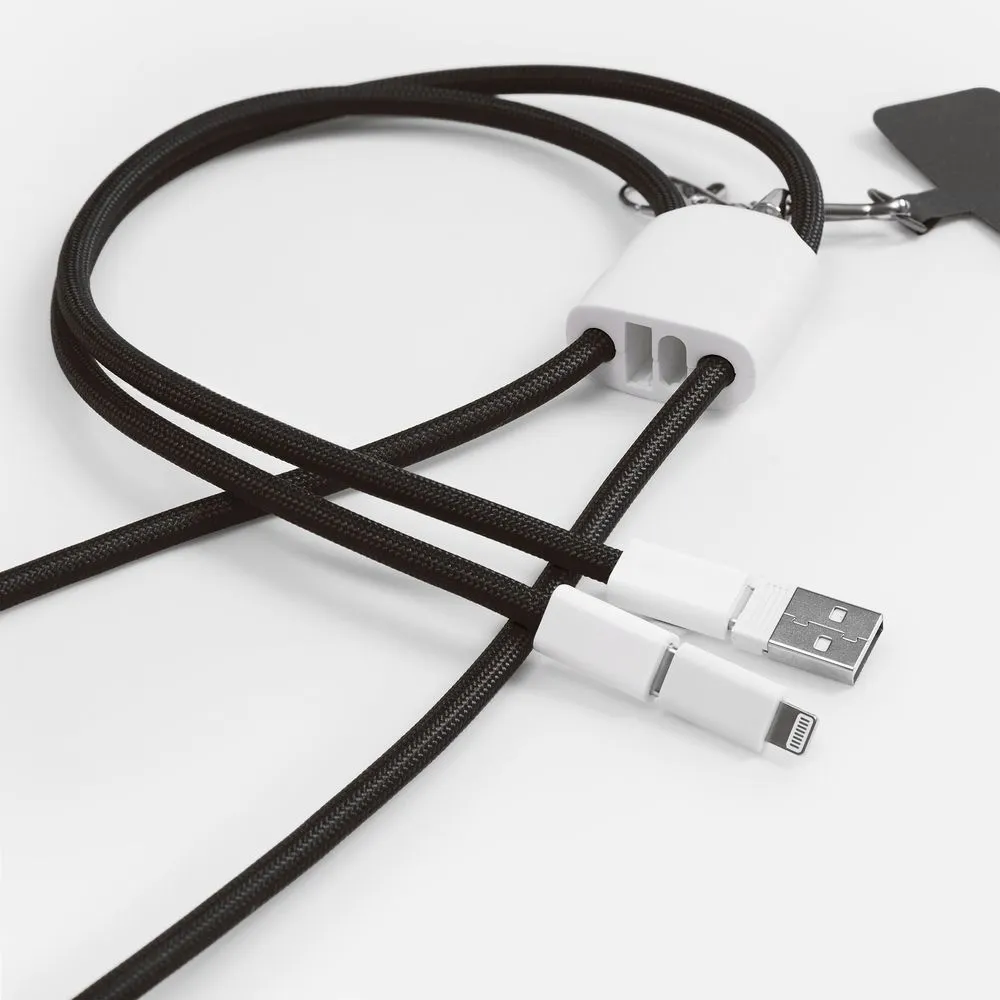 Кабель-ланьярд energyFlex Pro, черный заказать онлайн с вашим дизайном на заказ в Москве и области