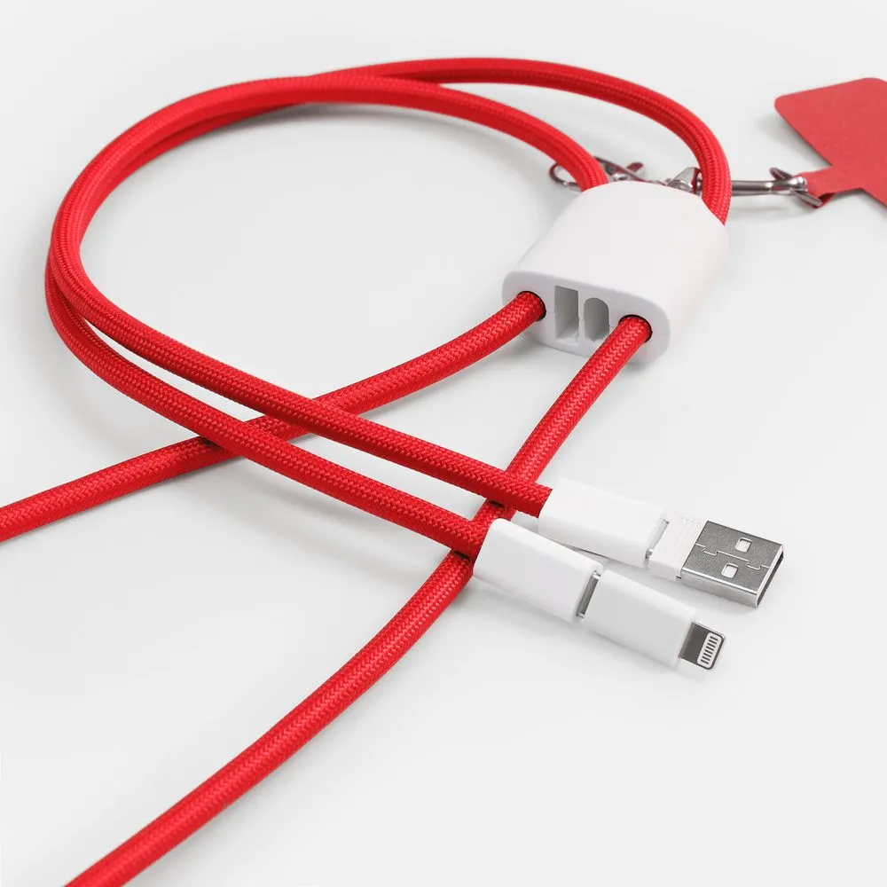 Кабель-ланьярд energyFlex Pro, красный заказать онлайн с вашим дизайном на заказ в Москве и области