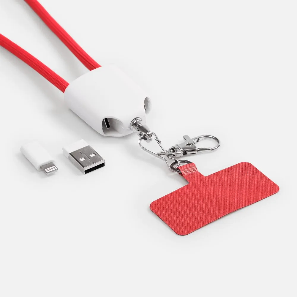 Кабель-ланьярд energyFlex Pro, красный заказать онлайн с вашим дизайном на заказ в Москве и области