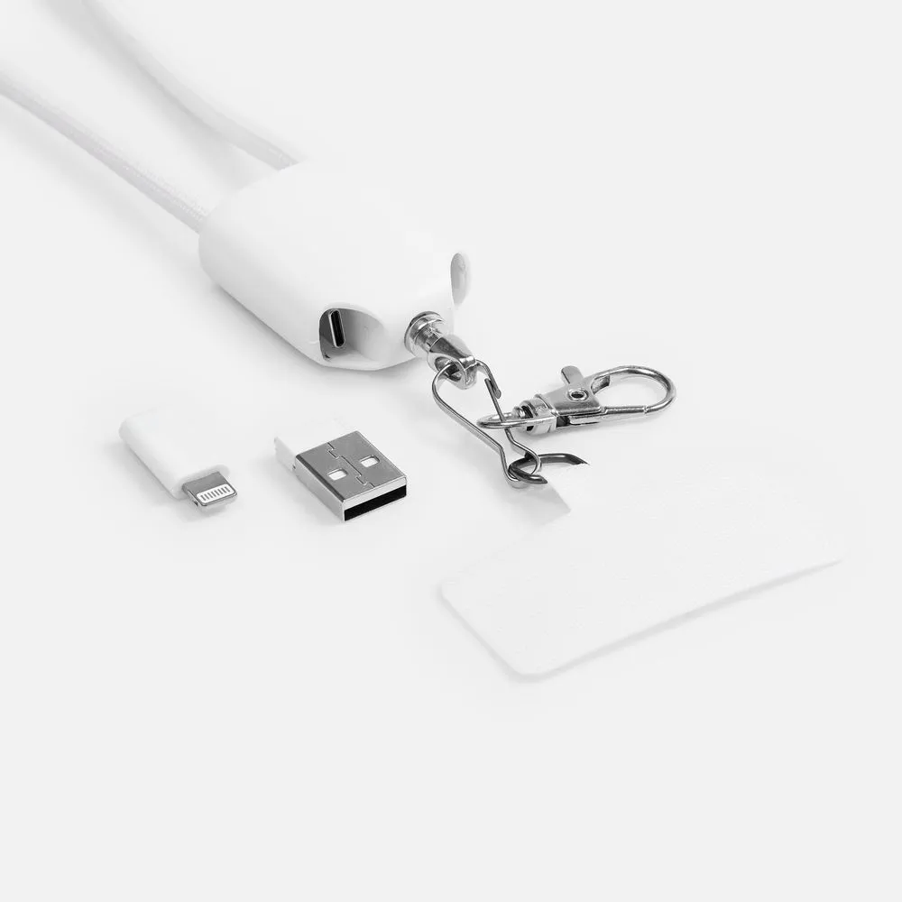 Кабель-ланьярд energyFlex Pro, белый заказать онлайн с вашим дизайном на заказ в Москве и области