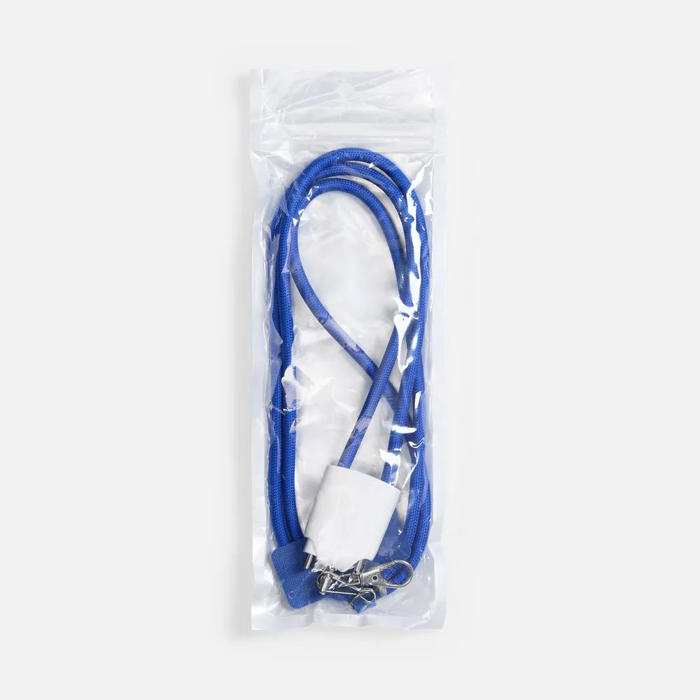 Кабель-ланьярд energyFlex Pro, синий заказать онлайн с вашим дизайном на заказ в Москве и области